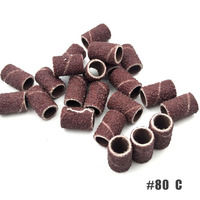 HYTOOS 100 pièces/lot Bandes abrasives marron pour nail art, outils de manucure et pédicure, accessoires pour ponceuse à ongles, outils de retrait de gel
