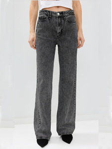 Fabricant de pantalons en <span class=keywords><strong>jean</strong></span> droit <span class=keywords><strong>noir</strong></span> clair grande taille pour femmes pantalons en <span class=keywords><strong>jean</strong></span> taille haute extensibles pour femmes maman - Product Image 2