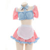 Seksi hizmetçi Cosplay kıyafet sevimli pembe mavi okul kız kostümleri kadın Mini etek üniforma büyüleyici <span class=keywords><strong>Kawaii</strong></span> kadın takım elbise - Product Image 6