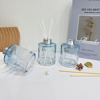 Bouteille diffuseur de parfum en verre liquide de forme ronde de 150 ml, bouteille diffuseur à roseaux, diffuseur vide, vente en gros