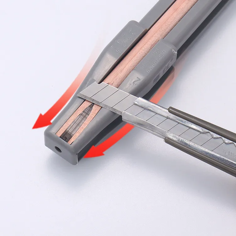 Pencil Sharpener Wood Eyebrow Pencil Flat Thin Sharp Tip Refill Groove Sharper Sharpen Makeup Pencils Cosmetic