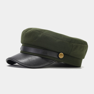 الخريف جديد في الهواء الطلق عارضة الرجعية مخصص قبعات قباقيب الرجال النساء أزياء الشارع شقة بحار قبعة الكابتن - Product Image 5