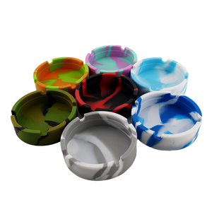 ที่เขี่ยบุหรี่ซิลิโคนทรงกลมแบบพกพาทนความร้อนอุณหภูมิสูงสไตล์คลาสสิกออกแบบโลโก้ได้ตามต้องการพร้อมลวดลายฟรีสำหรับเป็นของขวัญ - Product Image 4