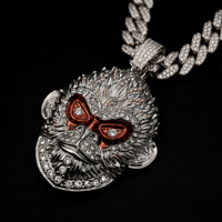 Nuevo y Moderno Colgante de Gorila de Plata de Ley 925 con Incrustaciones de Moissanita para Hombre, Accesorio Urbano de Hip Hop