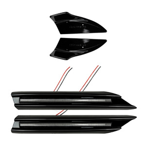Mercedes-Benz Daytime Running Light Front <b>Corner</b> <b>Protector</b> LED ABS Piano Black 2022+ C-Class W206 C260 C300 C43 AMG Brabus - Product Image 2