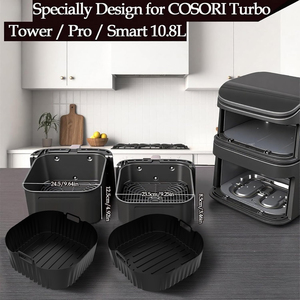 Nuevo Producto Transfronterizo Compatible con la Freidora <span class=keywords><strong>de</strong></span> Aire Cosori Turbo Tower <span class=keywords><strong>de</strong></span> 10.8L, Bandeja <span class=keywords><strong>de</strong></span> Silicona para Hornear - Product Image 3