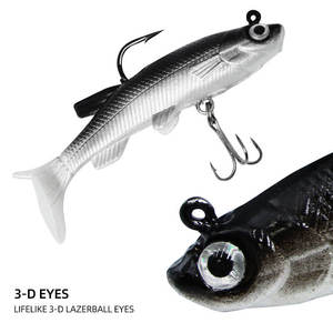 T-Tail testa di piombo morbida artificiale esca per <span class=keywords><strong>spigola</strong></span> a triplo gancio esche d'acqua dolce pesca mare luccio esche - Product Image 2