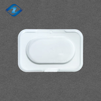 Couvercle à rabat en plastique rectangulaire mat pour lingettes humides pour bébé, vente en gros, logo personnalisé