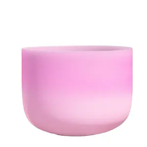 Hot sale singing bowl crystal quartz rose pink bowls 8-12 inch Made In China Low Price Crafts