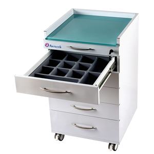 Mueble de Salón de Belleza Anteeth con 5 Cajones Móviles y Tapa de Vidrio Templado, Mueble de Clínica, Mueble Dental - Product Image 2