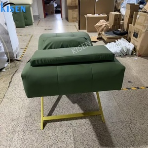 Kisen Luxury Salon Furniture Foldable White Black Green Leather Eyebrow Cosmetic <b>Lash</b> <b>Bed</b> with Gold Base Price - Product Image 4