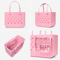 Sac fourre-tout personnalisé en EVA grande capacité, sac de plage en EVA imperméable, lavable, durable, style silicone, vente en gros pour la plage, les voyages et la piscine