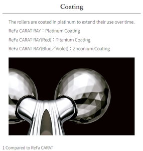ReFa CARAT RAY Violet Zirconium Coating Face Body Massager Microcurrent Kneading Drainage Technique Radiance Firming Waterproof - Product Image 5