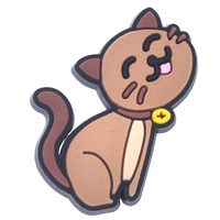 Nouveau dessin animé chat série bricolage trou décoratif chaussures accessoire en plastique souple PVC boucle en Stock-chaussure ornement/sabot charme