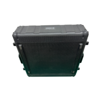 Boîtier d'aviation léger en plastique empilable OEM PE 2U pour rack, flight case pour stockage d'amplificateur de puissance avec poche en maille zippée