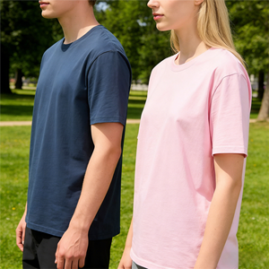 T-shirt unisexe en coton 100% respirant de qualité supérieure, personnalisable avec logo, col rond, marque EAGLE, 180g, doux et confortable. - Product Image 6