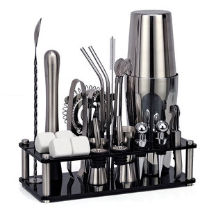 Ensemble de <span class=keywords><strong>shaker</strong></span> à cocktail personnalisé à prix d'usine en Chine Ensembles d'outils de bar Kit de cocktail Cocteleria <span class=keywords><strong>Barman</strong></span> <span class=keywords><strong>Barman</strong></span> <span class=keywords><strong>Shaker</strong></span> à cocktail en verre - Product Image 1