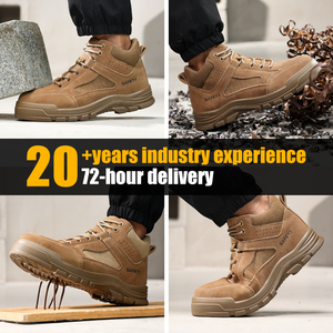 GUYISA collezione Workwear Faux Suede tomaia solida doppia densità <span class=keywords><strong>poliuretano</strong></span> PU Sole nuovo stile stivale di sicurezza - Product Image 2