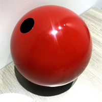 Boule de Noël rouge en acier inoxydable de 12 pouces, sur mesure, faite à la main, résistante à la rouille, imprimée UV pour la décoration de la maison, décoration de l'arbre de Noël