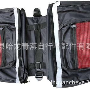 Sacoche de porte-bagages arrière pour vélo, double sacoche, imperméable, noir, bleu, rouge, style décontracté, poche intérieure zippée - Product Image 5