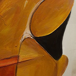 Abstract Oil Painting On Canvas Hand Painted Artwork With Earth Tones And Geometric Shapes Framed Indoor Decor - Product Image 6