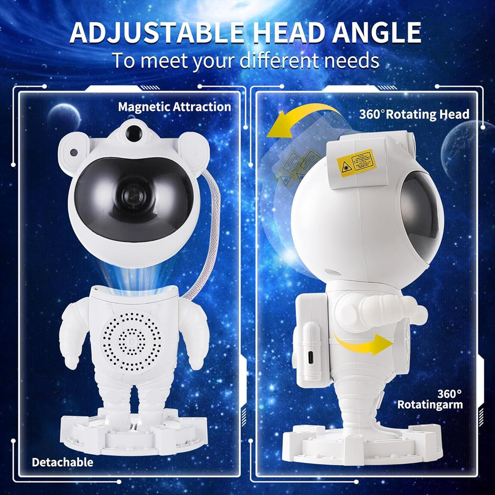 Projecteur Ciel Étoilé Astronaute LED - 256 Couleurs, Bluetooth, App Control, Pour Chambre Enfant Adulte