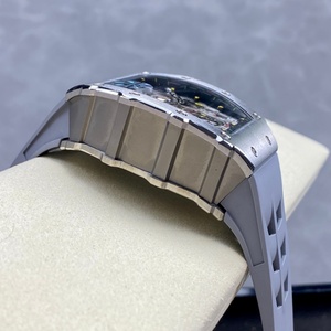 Luxury RM11-03 Style Skeleton Flyback <b>Chronograph</b> <b>Automatic</b> Watch Ti Metal Carbon Tonneau Case Rubber Strap Men Sports Watch - Product Image 3