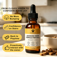 Flacon compte-gouttes de 30 ml pour liquide oral pour chien, complément alimentaire pour animaux de compagnie, étiquette privée personnalisée, service OEM