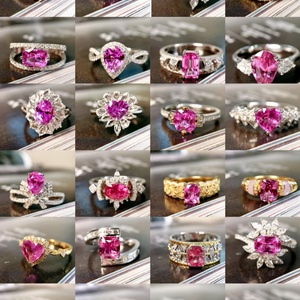 Joyería Qinglong, Venta al por Mayor de Piedras Preciosas Cultivadas en Laboratorio, Rubí Cultivado en Laboratorio de Forma Elegante, Gemas Rosa Intenso - Product Image 4
