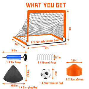 <span class=keywords><strong>But</strong></span> <span class=keywords><strong>de</strong></span> football portable pliable pour arrière-cour extérieure | Équipement d'entraînement <span class=keywords><strong>de</strong></span> <span class=keywords><strong>filet</strong></span> <span class=keywords><strong>de</strong></span> football professionnel pour enfants et adultes - Product Image 1