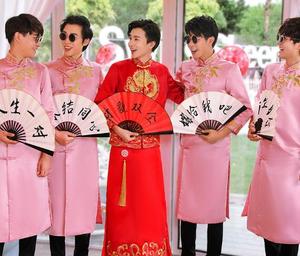 Vêtements traditionnels chinois Ecoparty pour hommes Cheongsams Hanfu Long manteau Robes Kung Fu taoïste uniforme Tang vestes <span class=keywords><strong>Costume</strong></span> - Product Image 4