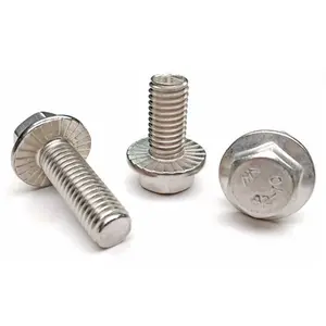 China supplier metric m8 m10 m12 m14 high quality yellow zinc plated serrated hex flange head bolts