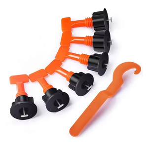 Sinray 50 pièces d'entretoises de nivellement pour carreaux auto-adhésives réglables avec aiguille en acier de 1,5 mm, pour nivellement moderne des carreaux, garantie 1 an - Product Image 2