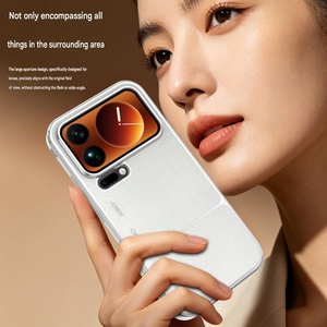 Étui de téléphone en cuir PU magnétique électroplaqué tendance pour Xiaomi 17 Pro Max 17 Ultra, compatible avec la charge sans fil, coque arrière antichoc - Product Image 6