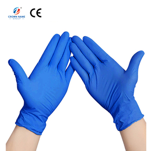 <span class=keywords><strong>Gants</strong></span> de sécurité jetables <span class=keywords><strong>en</strong></span> <span class=keywords><strong>nitrile</strong></span> de <span class=keywords><strong>vinyle</strong></span> bleu sans poudre avec logo personnalisé - Product Image 1