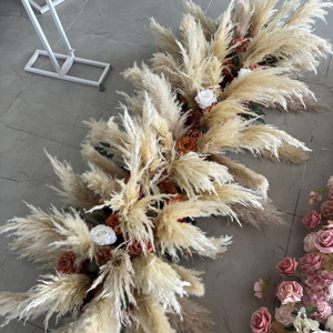 Canne essiccate personalizzate Pampa a canne floreale centrotavola a secco Pampa da matrimonio decorativo canne Pampasgrass fiore Runner con Pampa - Product Image 1