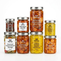 Bocaux en verre transparent de 500 ml, conception OEM, pour kimchi et radis marinés