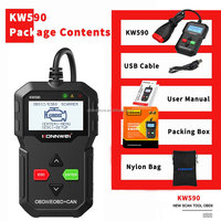 Escáner de Diagnóstico Profesional OBDII KONNWEI KW590, Herramienta para Autos, Lector de Códigos de Diagnóstico del Motor del Vehículo