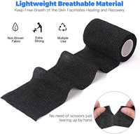 Bandage Cohésif Auto-Adhésif Multi-Tailles Prêt à l'Emploi pour Enveloppement de Poignet et Main, Adhérence pour Chaussettes de Football, Soutien Genou et Cheville, Protection de Jambe