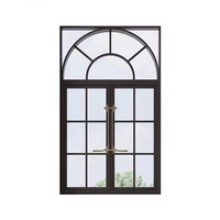 Ventanas y Puertas Abatibles de Aluminio con Aislamiento Térmico, Diseño Arqueado, Personalizadas, de Lujo Contemporáneo, para Cocina, Venta al Por Mayor de Fábrica