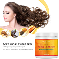 Crème pour boucles Luxfume avec étiquette personnalisée, beurre de karité, huile d'argan, crème pour boucler les cheveux afro, crème pour coiffer les cheveux