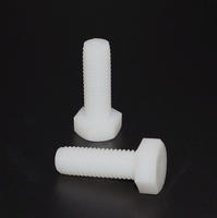 Boulon en plastique et Nylon à tête hexagonale, 10 pièces, filetage complet, DIN 933, PA66 en lot