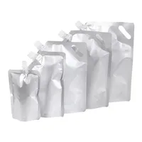 Op maat gemaakte logo zijvouw aluminiumfolie fruit sap verpakking zak plastic zakje met tuit sapzakje aluminiumfolie Mylar lichtgewicht