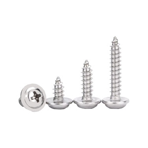 Phillips Head Self Tapping Screws M2 M2.3 M2.6 M3 M4 Round Head With Washers Metric Steel Fasteners For Metal - Product Image 2