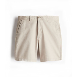 Pantalones cortos chinos de corte ajustado para hombre con trabillas para cinturón, de algodón elástico, frente plano, informales, esenciales, elegantes, de verano. - Product Image 1