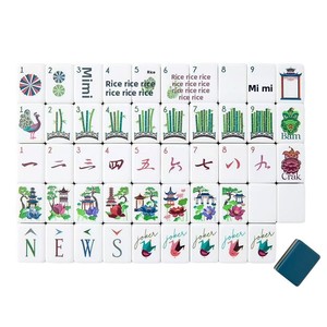 Mahjong américain professionnel personnalisable en acrylique, tuiles gravées de haute qualité, couleurs et motifs personnalisés, divertissement - Product Image 3