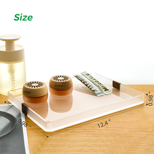 Organizzatori in Acrilico, Vassoio Rettangolare Decorativo e da Servizio in Acrilico Satinato con Piedini Antiscivolo, Modello AML-HO25-0011-0012 - Product Image 2