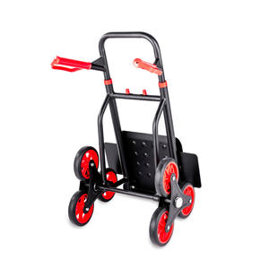 大型6輪レッドスチール階段クライマートロリー折りたたみハンドトラックツール使用量 - Product Image 3