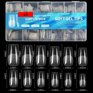 600pcs Semi Matte <b>Nail</b> Tips No Mark No Polishing Artificial <b>Nail</b> <b>Extensions</b> for Manicure Art - Product Image 4