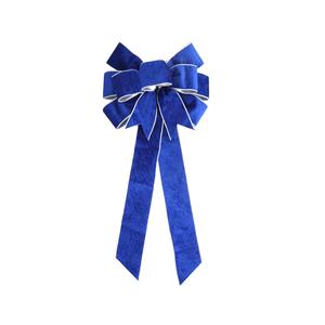 Fatto a mano Chic Craft Blue Christmas porta arco interno/cortile giardino decorativo ciondolo fai da te nastro occhiali in polistirolo metallizzato - Product Image 3